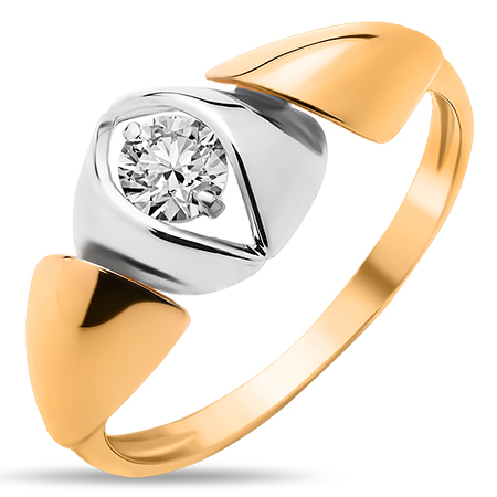 Кольцо, золото, фианит, 01-114849